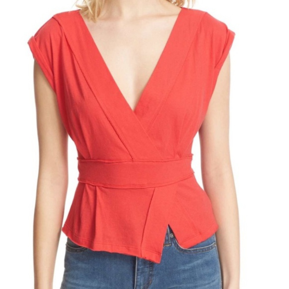Free People NWT Hemingway tee in tulip  